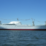 NS Savannah, dressed out for 50th Anniversary celebrations